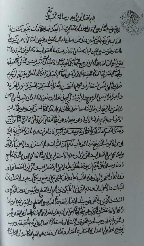 التسدیدیه؛ رساله در تسدید خداوند؛ تسدید الفقهاء